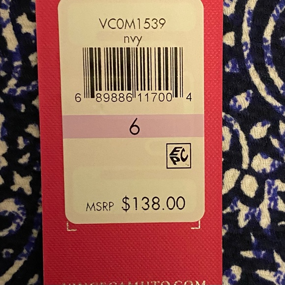 Vince Camuto Sleeveless Dress Embroidered Trim - Picture 12 of 16